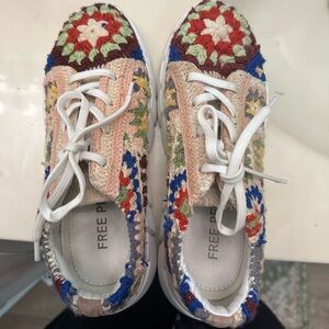 Free People Colorful Crochet Sneakers